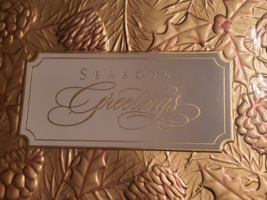 2 Boxes Hallmark Christmas Cards Gold 18 Season&#39;s Greetings (36 total) NIB - £23.73 GBP