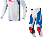 New 2024 Alpinestars Racer Honda White Bright Blue Red Dirt Bike Adult M... - $209.90