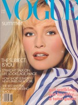 1987 Vogue Vintage Fahion Magazine June Birthday Gift Cindy Crawford Paulina 80s - £58.79 GBP