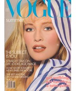 1987 Vogue Vintage Fahion Magazine June Birthday Gift Cindy Crawford Paulina 80s - $73.55