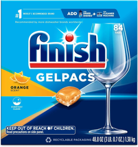 All in 1 Gelpacs Orange, Dishwasher Detergent Tablets 84 Count (Packaging May Va - £19.12 GBP