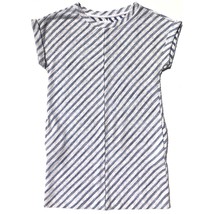 Lou &amp; Grey Loft Striped Terry Knit Dress Size Small S Beach Blue White Pockets - £14.65 GBP