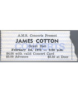  James Cotton Vintage 1976 Ticket Stub Queen&#39;s University Kingston Canad... - $69.50