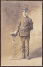 U.S. Soldier in Military Uniform Pre-WWI RPPC 1905-1909 Real Photo Postcard - £10.19 GBP