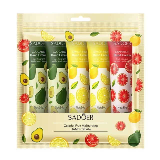Fruit Plant Hand Cream Set Moisturizing &amp; Repairing Anti-Dry Lotion Smoo... - $20.36 CAD