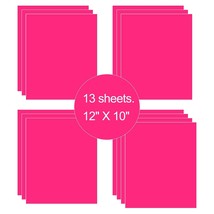 13 Sheet 12&quot;x10&quot; Pink HTV Paper Iron On Heat Transfer Vinyl for T-Shirts... - $13.79