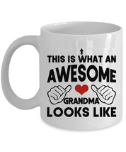 An Awesome Grandma Looks Like Coffee Mug Cute Mother Cup Christmas Gift For Mom - £11.80 GBP+