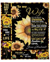You Are My Love My Life My Sunshine Sunflower Blanket Gift For Wife From Husband - £46.45 GBP+