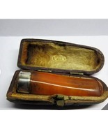 Antique Amber/Silver Cigarette Cheroot Holder with Silver Rim in Origina... - $127.71