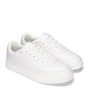 Vegan white sneakers minimalist lace-up breathable lined sustainable fashion - £52.29 GBP