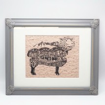 Little Bo Peep For There Is Nothing Lost Letterpress Art Print on Cotton Framed - £83.10 GBP
