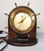 Telechron Electric Clock 4H89 Nautical Ship Wheel Works Needs Work - £16.07 GBP