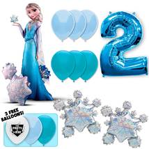 Frozen Airwalker Deluxe Balloon Bouquet - Blue Number 2 - £35.76 GBP