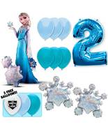 Frozen Airwalker Deluxe Balloon Bouquet - Blue Number 2 - £36.05 GBP