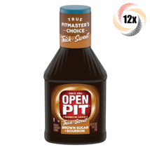 12x Bottles Open Pit Barbecue Sauce Brown Sugar Bourbon Thick &amp; Sweet 18oz - £30.32 GBP