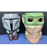 Mandalorian and Grogu Set of 2 Ceramic Shaped Goblets Cups Star Wars Gal... - £23.34 GBP