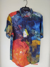 Robert Graham Mabson Short Sleeve Classic Fit Shirt Large Size New with Tags - £155.06 GBP
