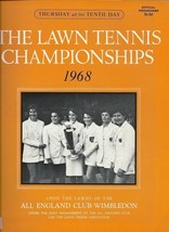 1968 Wimbledon Tenth Day Program Rod Laver Roche King - £88.64 GBP