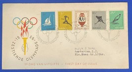 ZAYIX 1956 Netherlands B296-300 / Mi 678-682 / NVPH E26 FDC - Sports - Olympics - £12.01 GBP