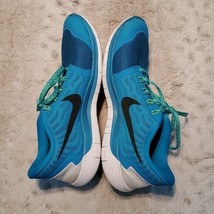 Nike Free 5.0 Blue and Black Fabric Mesh Running Shoe Size 7.5 - £29.77 GBP