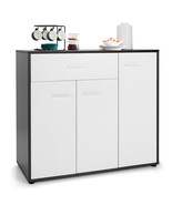 3-Door Buffet Sideboard Kitchen Storage Cabinet Console Cupboard w/Drawer - £184.84 GBP
