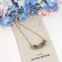 Alexis Bittar Gold Crystal Bar Bib Station Statement Necklace NWT - £128.11 GBP