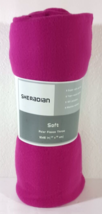 Hot Pink Fuschia Lightweight Fleece Throw Blanket 50” X 60” For Car Pet Sofa - £7.82 GBP