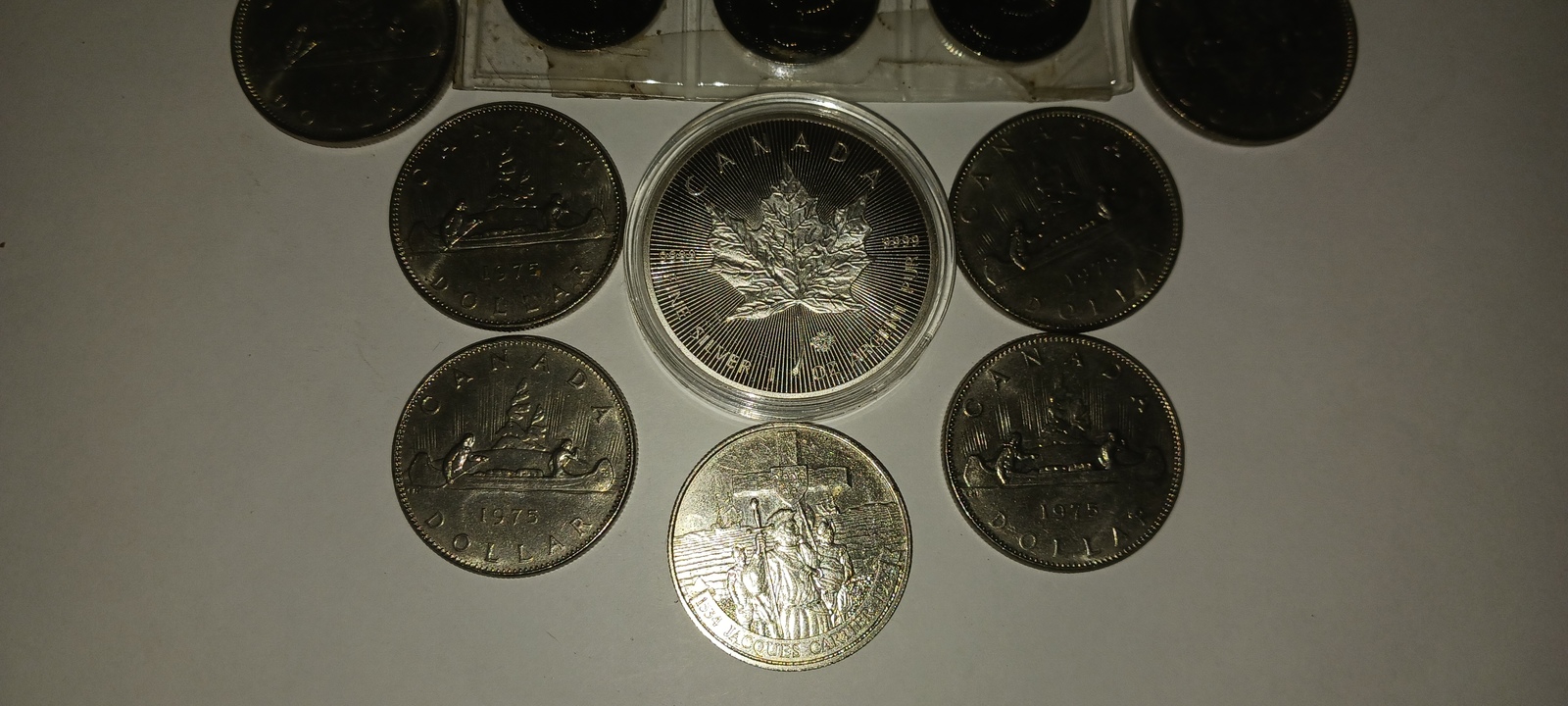 SET OF CANADIAN COIN/ SILVER MAPLE LEAF/8-68 LOONIES,84-CARTIER TRIBUTE/... - $74.99