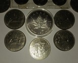 SET OF CANADIAN COIN/ SILVER MAPLE LEAF/8-68 LOONIES,84-CARTIER TRIBUTE/... - $74.99