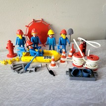Vintage Playmobil Fireman Set Box 3491 Rescue Figures Play 1985 - $45.07