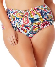 Anne Cole Womens Plus Size O-Ring Paisley-Print Bikini Bottoms 18W Color Multi - £37.42 GBP