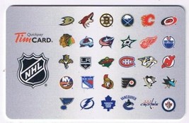 Tim Horton&#39;s 2015 Gift Card NHL Team Logos No Value - $1.97