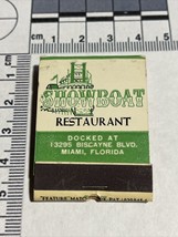 Vintage Feature Matchbook Cover Front Strike The Showboat Restaurant Miami FL - £27.22 GBP