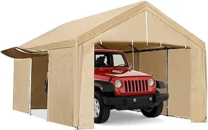 Carport 1320 Ft Heavy Duty Car Canopy Storage Shed, Portable Garage Part... - £585.00 GBP