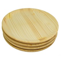 Handmade Wooden Food Plate Snack Tray for Home Dessert Plate for Kitchen - £13.98 GBP