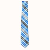 IZOD Tie - 3.25 Blue Plaid Polyester Necktie - Mens Classic - $6.93