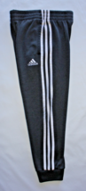 Adidas Youth Boys Dark Gray 3 Stripes Sweat Pant With Pockets Size 8 - $9.87