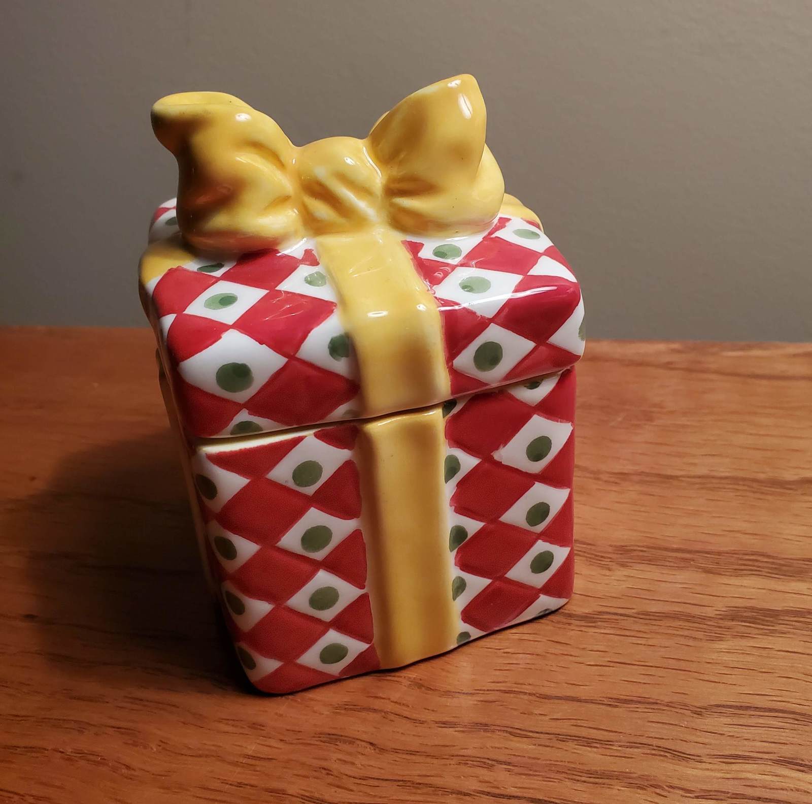 Gift-shaped Christmas Sugar Jar / Box by Christopher Radko Christmas Package - $16.99