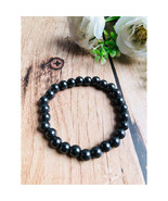 Black Pyrite Steel Bracelet 8Mm - Magnetic Mineral Jewelry, Thai Collect... - $39.00