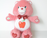 Vtg 2004 Care Bears Smart Heart Bear Plush 12&quot; Pink Apple Interactive Works - $50.00