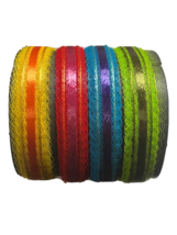 Vintage Colorful Decorative Lace Ribbon Yellow, Red, Blue, Green - 4 Yards Each - £19.74 GBP