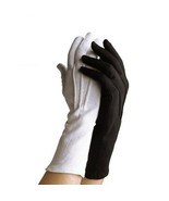 Long Wrist WHITE Cotton Gloves - Sizes XS-XXL - Santa&#39;s Favorite Gloves - £5.83 GBP+