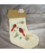 Sears Christmas Stocking 17&quot; Cardinals Wish For Joy Xmas NEW w/TAG - $16.65