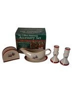 Christmas Stoneware Royal Seasons Accessory 5pc Set Snowmen Gravy Boat N... - $29.19 CAD