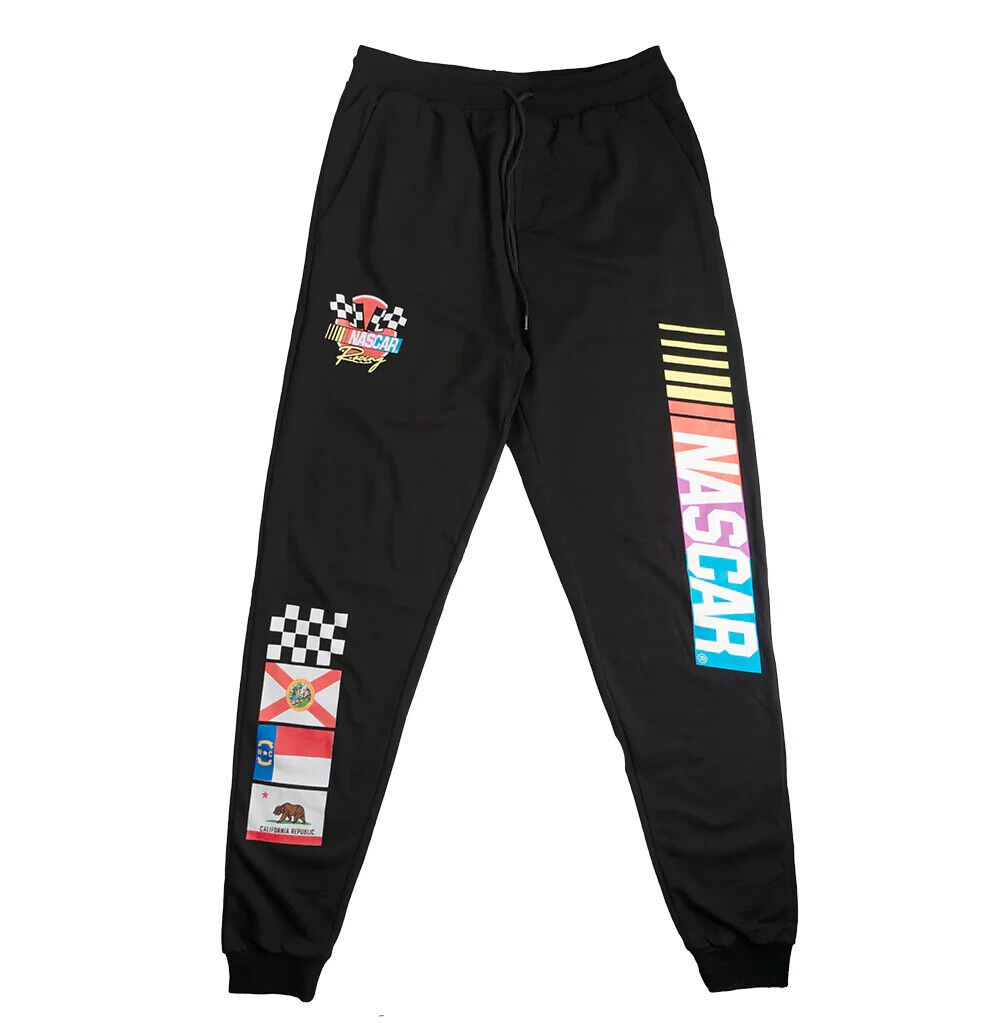 NASCAR Racing Logos Black Jogger Adult Sweat pant