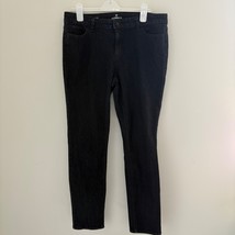 Liz Claiborne Dark Blue Denim Women&#39;s 14L Curvy Fit Skinny Leg Jeans - $377.05 MXN