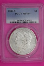 1880 S MS 65+ Liberty Morgan Silver Dollar PCGS Certified Authentic Slab 848 - $259.99