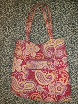 Vera Bradley Women&#39;s Tote Bag And Purse Raspberry Fizz Pattern (AH) - £30.88 GBP