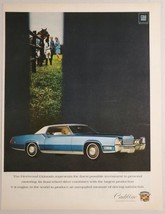 1969 Print Ad The &#39;69 Cadillac Fleetwood Eldorado 2-Door Blue with White Top - £12.40 GBP