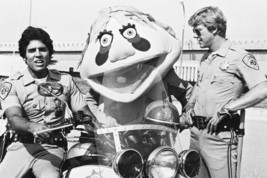 Chips John And Ponch By Police Motorbikes B&amp;W Large Poster - £23.69 GBP